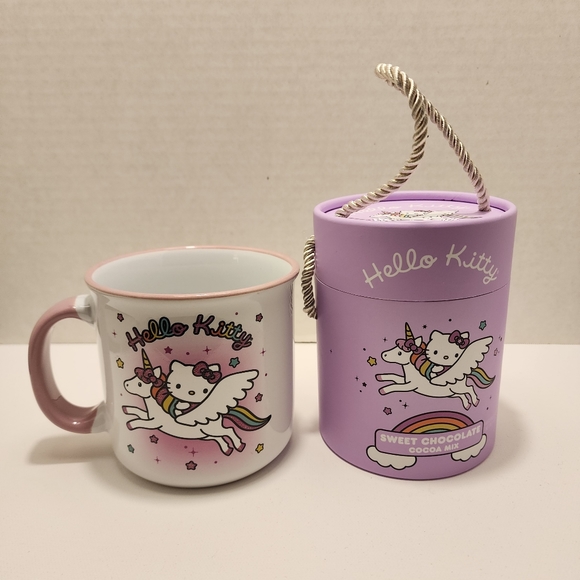 Sanrio Hello Kitty Sweet Chocolate Cocoa Mix Plus 20oz Mug Set Of 2 - Picture 2 of 6